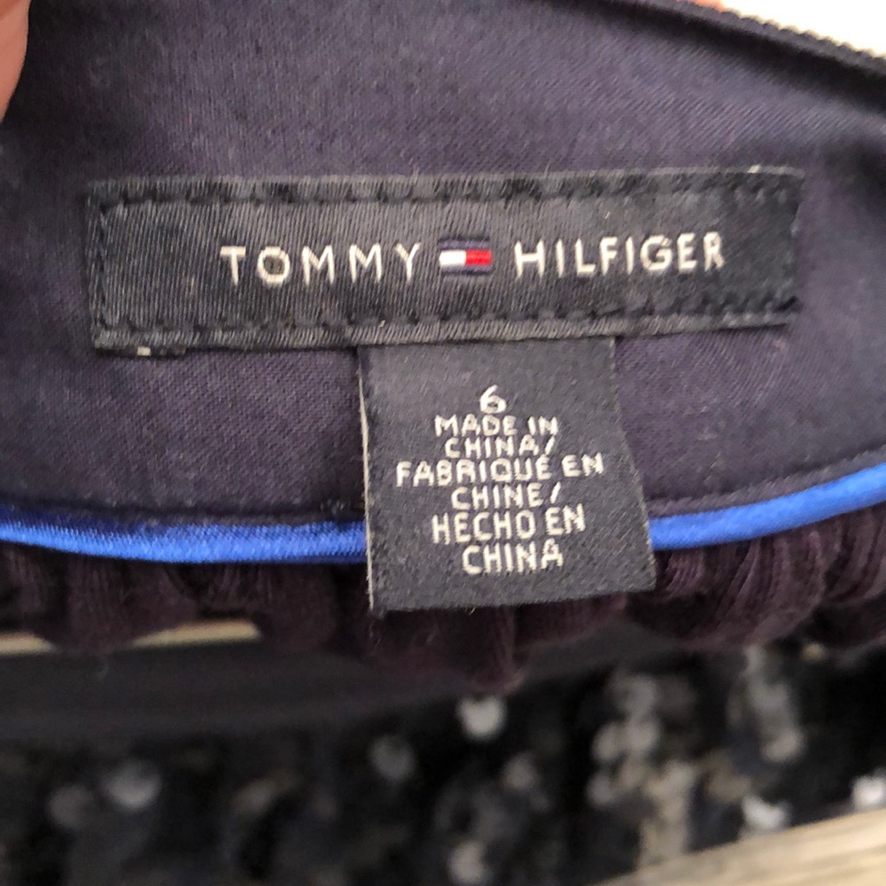 Tommy Hilfiger navy blue sequin skirt - Picture 4 of 4